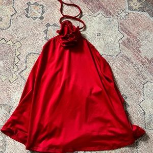 Red Rose detailed halter top size m
